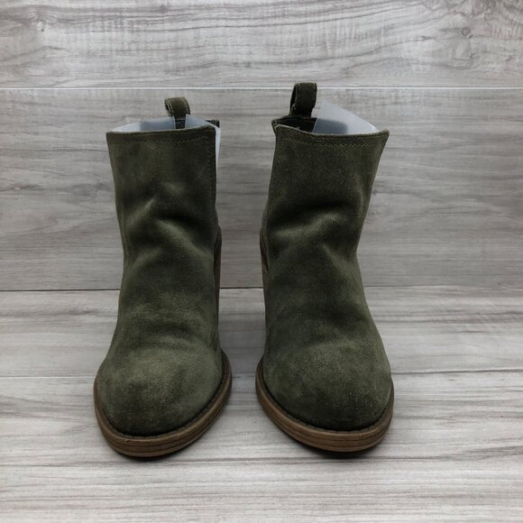 Steve Madden Ankle Boots Women's 5.5 Sharini Green Suede Slip On Booties - Picture 7 of 11